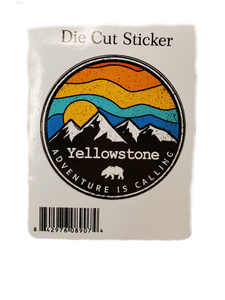 YELLOWSTONE ADVENTURE IS CALLING DIE CUT STICKER