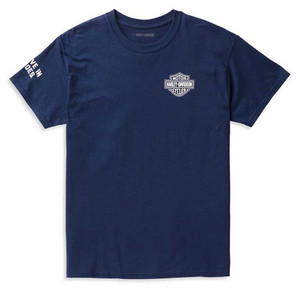 HARLEY-DAVIDSON® MENS WOUNDED WARRIOR BLUE TEE 
