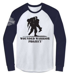 HARLEY-DAVIDSON® MENS WOUNDED WARRIOR WHITE/BLUE TEE 