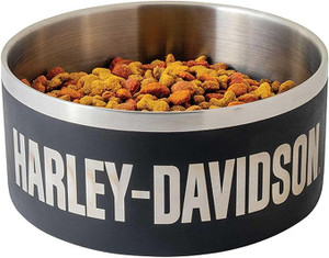 Harley-Davidson Double-Wall Stainless Steel Insulated Pet Bowl - Large - Black