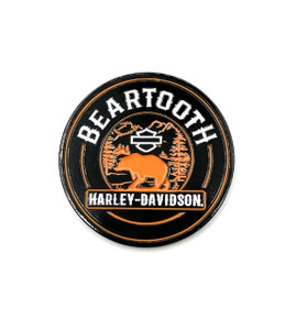 Beartooth Harley-Davidson® Stamp Challenge Coin, Black, White & Orange -