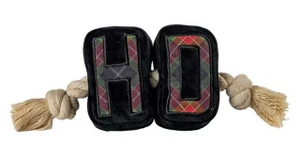 HARLEY-DAVIDSON PLUSH H-D LETTERS HOLIDAY PLAID PET ROPE TOY - BLACK
