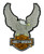 Harley-Davidson 3.5 in Embroidered Silver Eagle Bar & Shield Emblem Sew-On Patch