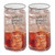 HARLEY-DAVIDSON 16 OZ PEBBLED TEXTURED BODY HIGHBALL GLASSES - SET OF TWO