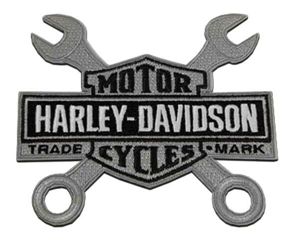 Harley-Davidson 4 in. Embroidered Wrenches Bar & Shield Logo Emblem Sew-On Patch