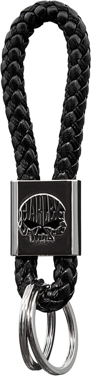 HARLEY-DAVIDSON® BLACK SKULL VINYL BRAID KEYCHAIN