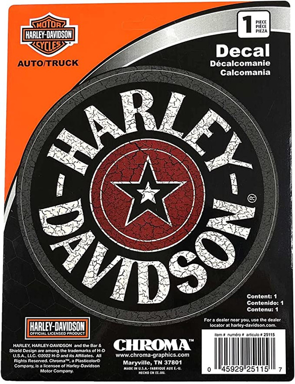 HARLEY-DAVIDSON® B&S STAR BADGE DECAL