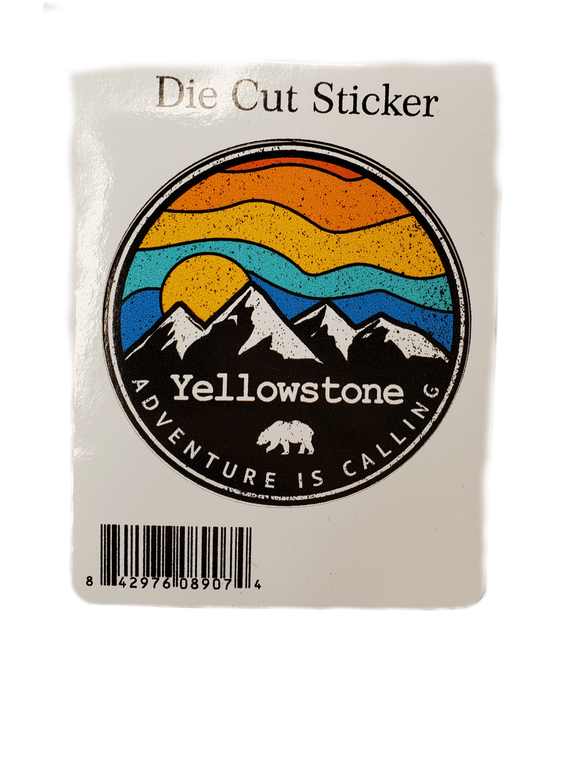 YELLOWSTONE ADVENTURE IS CALLING DIE CUT STICKER