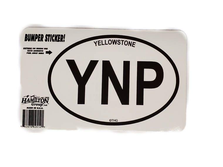 YELLOWSTONE YNP OVAL BUMPER STICKER