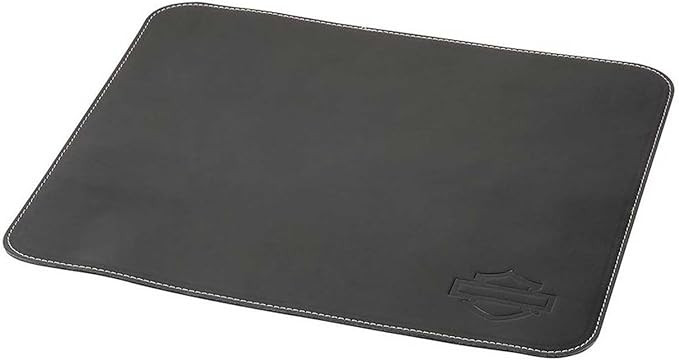Harley-Davidson Debossed Open Bar & Shield Mouse Pad - Black Faux Leather