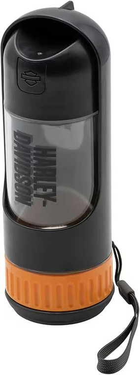 Harley-Davidson Pet Travel Water Bottle w/Treat Storage Base – 12 oz.