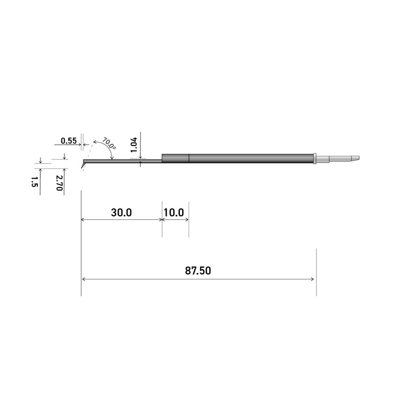 105.25 15° 20um Forward Pointing Chisel PGI Stylus