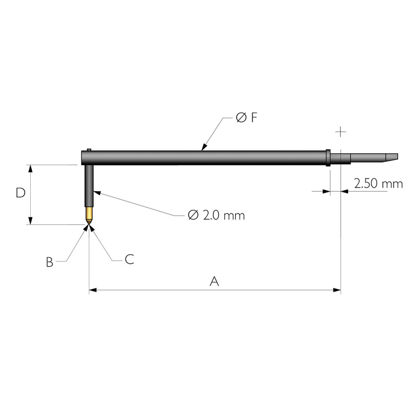 120mm 1mm Kugeltaster