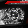 2003-2007 Honda Accord Retro Style Projector Headlights w/ Amber Reflectors (Matte Black Housing/Clear Lens)
