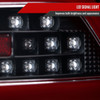 2008-2017 Mitsubishi Lancer / 2008-2015 Lancer EVO X Sedan Red Bar LED Tail Lights (Black Housing/Clear Lens)