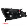 2003-2007 Honda Accord Factory Style Headlights w/ Amber Reflector (Matte Black Housing/Clear Lens)
