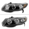 2006-2011 Honda Civic Coupe Dual Halo Projector Headlights (Matte Black Housing/Clear Lens)