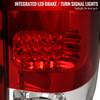 2007-2014 GMC Sierra LED Tail Lights (Chrome Housing/Red Clear Lens)
