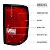 2014-2018 GMC Sierra 1500/2500HD/3500HD LED Tail Lights (Chrome Housing/Red Lens)