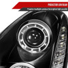 2005-2006 Infiniti G35 Sedan Halo Projector Headlights w/ SMD LED Light Strip (Matte Black Housing/Clear Lens)