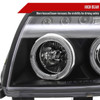 2003-2005 Toyota 4Runner Dual Halo Projector Headlights (Matte Black Housing/Clear Lens)