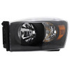 2006-2008 Dodge RAM 1500/ 2006-2009 RAM 2500 3500 Factory Style Crystal Headlights (Matte Black Housing/Clear Lens)