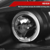 2003-2007 Honda Accord Dual Halo Projector Headlights (Matte Black Housing/Clear Lens)