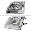 1997-2004 Ford F-150/Expedition Factory Style Crystal Headlights (Chrome Housing/Clear Lens)