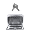 Universal 24" Heavy Duty Silver Aluminum Underbody Truck Tool Box w/ T-Handle Latch, Lock, & Keys