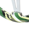 350mm Green & White Camouflage Style 2" Deep Dish Aluminum 3-Spoke Wooden Steering Wheel (Chrome)