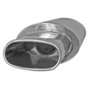 Universal 2.5" Inlet Stainless Steel Exhaust Muffler w/ Oval Tip