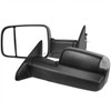 2009-2012 Dodge RAM 1500 Power Adjustable, Foldable, Heated, & Manual Extendable Towing Side Mirrors w/ Clear Lens LED Turn Signal & Puddle Lights