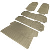 Universal PVC Rubber Floor Mats - 5PC (Beige)