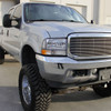 1999-2004 Ford F-250/F-350/F-450/F-550/Excursion Factory Style Headlights w/ SMD LED Light Strip (Chrome Housing/Clear Lens)
