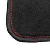 2006-2010 Honda Civic Coupe Black Front & Rear Carpet Floor Mats w/ Red Stitching - 4PC