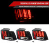 1999-2004 Ford Mustang Sequential LED Tail Lights - RS (Matte Black Housing/Clear Lens)