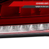 2010-2016 Hyundai Genesis Coupe White Bar Sequential LED Tail Lights (Chrome Housing/Red Lens)