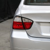 2006-2008 BMW E90 3 Series Sedan LED Tail Lights (Chrome Housing/Red Clear Lens)