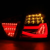 2006-2008 BMW E90 3 Series Sedan LED Tail Lights (Chrome Housing/Red Clear Lens)