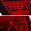 2006-2008 BMW E90 3 Series Sedan LED Tail Lights (Chrome Housing/Red Clear Lens)