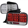 2005-2009 Ford Mustang Sequential LED Tail Lights (Chrome Housing/Clear Lens)