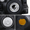 2008-2010 Dodge Grand Caravan Factory Style Crystal Headlights w/ Amber Reflector (Matte Black Housing/Clear Lens)