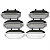 2015-2017 Ford Mustang Front Grille LED Driving Lights - 6PC (Chrome Housing/Clear Lens)