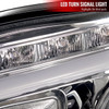 1998-2006 Mercedes Benz W220 S Class LED Bar Projector Headlights w/ LED Turn Signal Lights (Chrome Housing/Clear Lens)