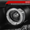 2006-2008 Dodge RAM 1500/ 2006-2009 RAM 2500 3500 Dual Halo Projector Headlights (Matte Black Housing/Clear Lens)