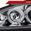 1999-2005 Pontiac Grand AM Dual Halo Projector Headlights (Chrome Housing/Clear Lens)