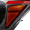 2008-2012 Honda Accord Sedan Single Halo Projector Headlights w/ LED Light Strip & LED Turn Signal Lights (Matte Black Housing/Clear Lens)