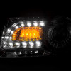 2005-2010 Chrysler 300 Base/LX/Touring Projector Headlights w/ LED Light Strip & LED Turn Signal Lights (Chrome Housing/Clear Lens)