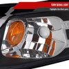 1999-2004 Ford Mustang Dual Halo Projector Headlights (Matte Black Housing/Clear Lens)