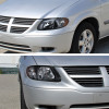 2001-2007 Dodge Caravan Chrysler Voyager/Town & Country Factory Style Crystal Headlights (Matte Black Housing/Clear Lens)